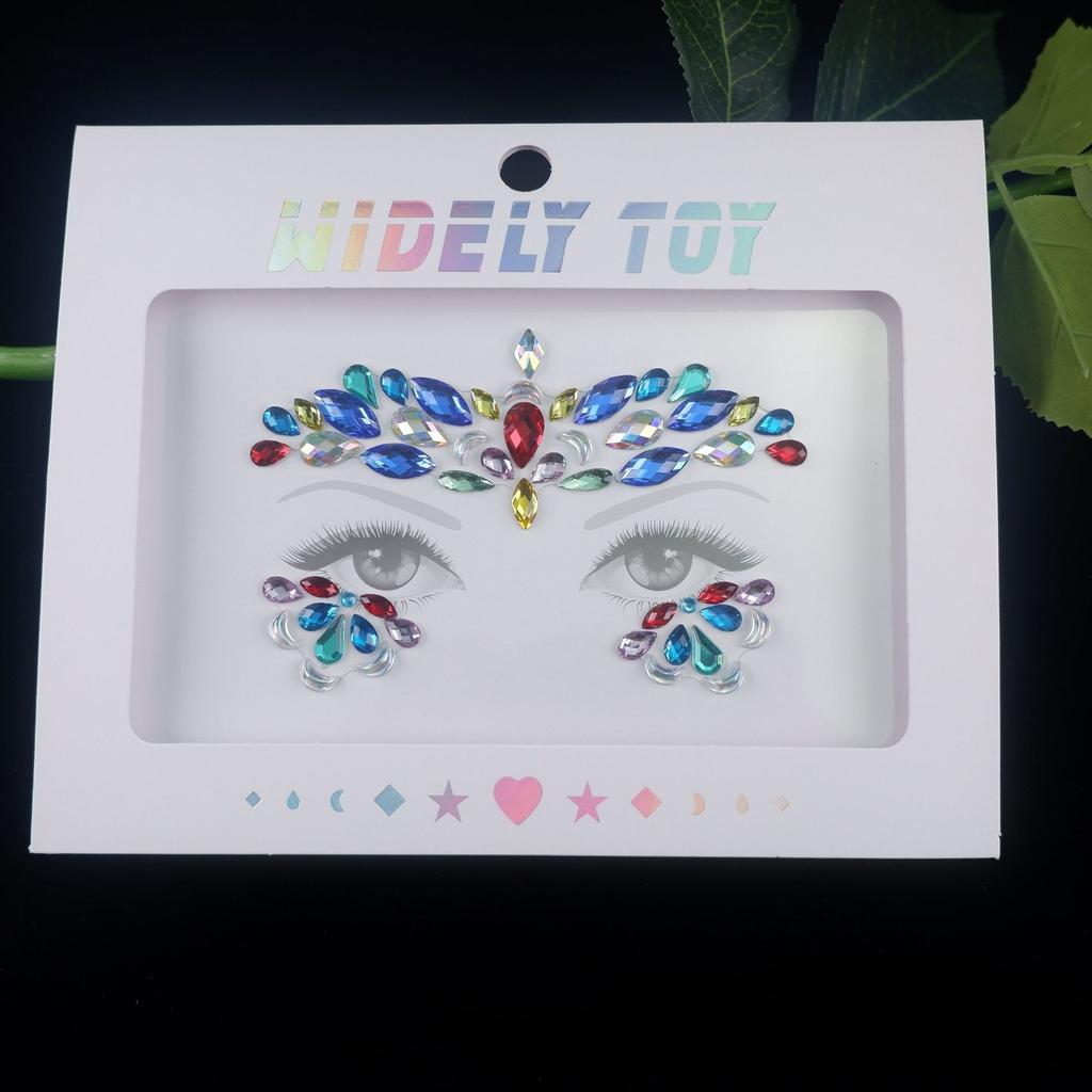 New Crystal Facial Eyebrow Sticker Eye Stickers Forehead Face Sticker Acrylic Gem Temporary Tattoo Party Rhinestone Makeup Tools