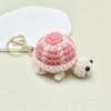 Handmade Crochet Turtle Keychain Pendant - Cartoon Sea Turtle Bag Charm Gift Decoration.