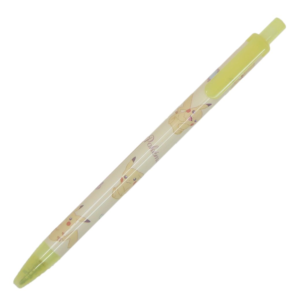 Knock-type gel pen 0.38 color Pocket Monster yellow Pikachu Pokemon Kamio Japan semester preparation stationery mail delivery available