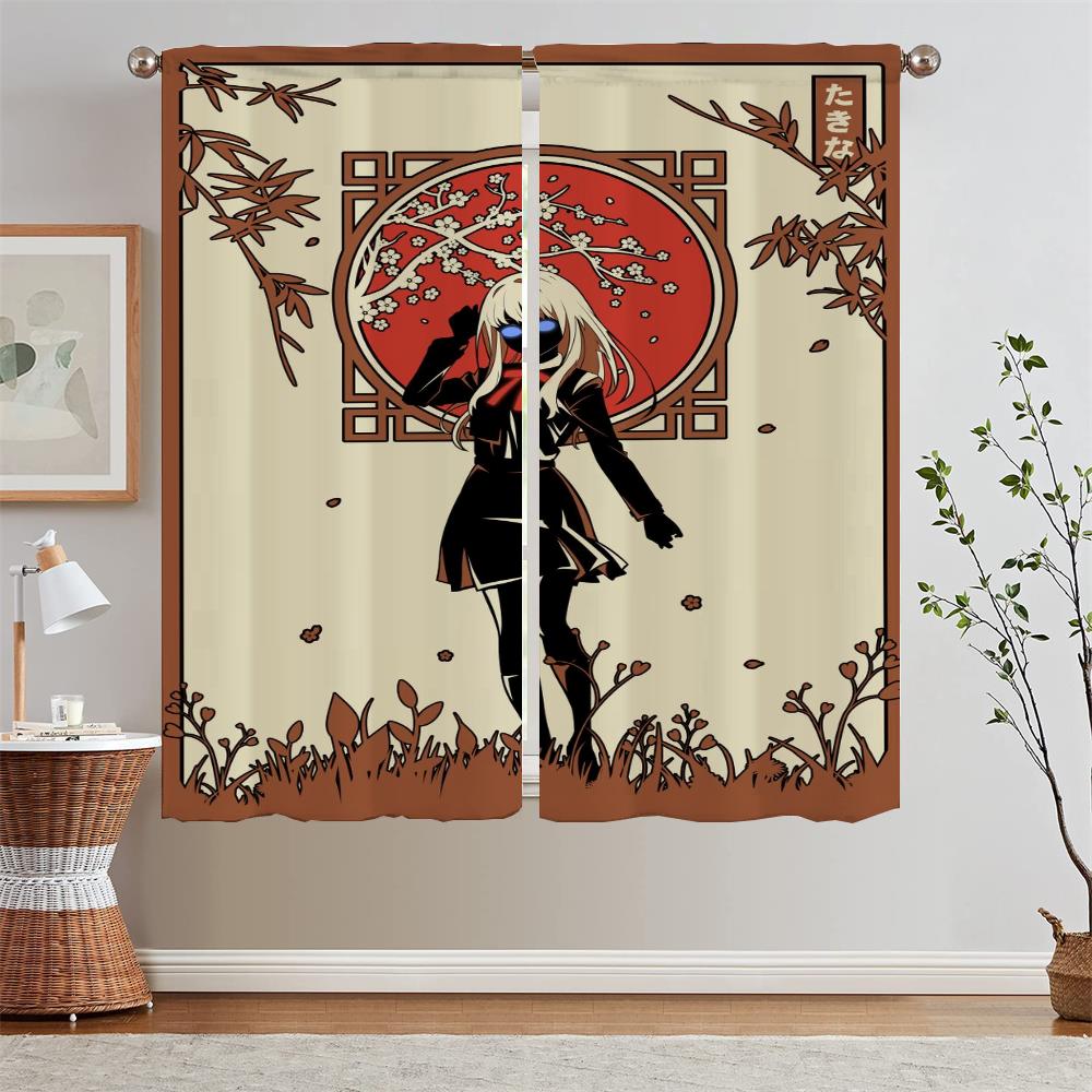 

Japan Line Artnime кухонные шторы для украшения гостиной затемняющие шторы подхваты щупальца затемняющие шторы 2 шт комплект W50xH70cmx2pcs-CL