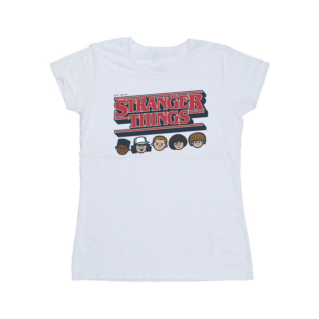 Netflix Womens/Ladies Stranger Things Caricature Logo Cotton T-Shirt