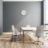 RHYTHM Wall Continuous Second x Office Clock, Radio-Controlled, Silent, Hand, Silver, 36 4.5cm, Supplies, Citizen, 8MYA39-019