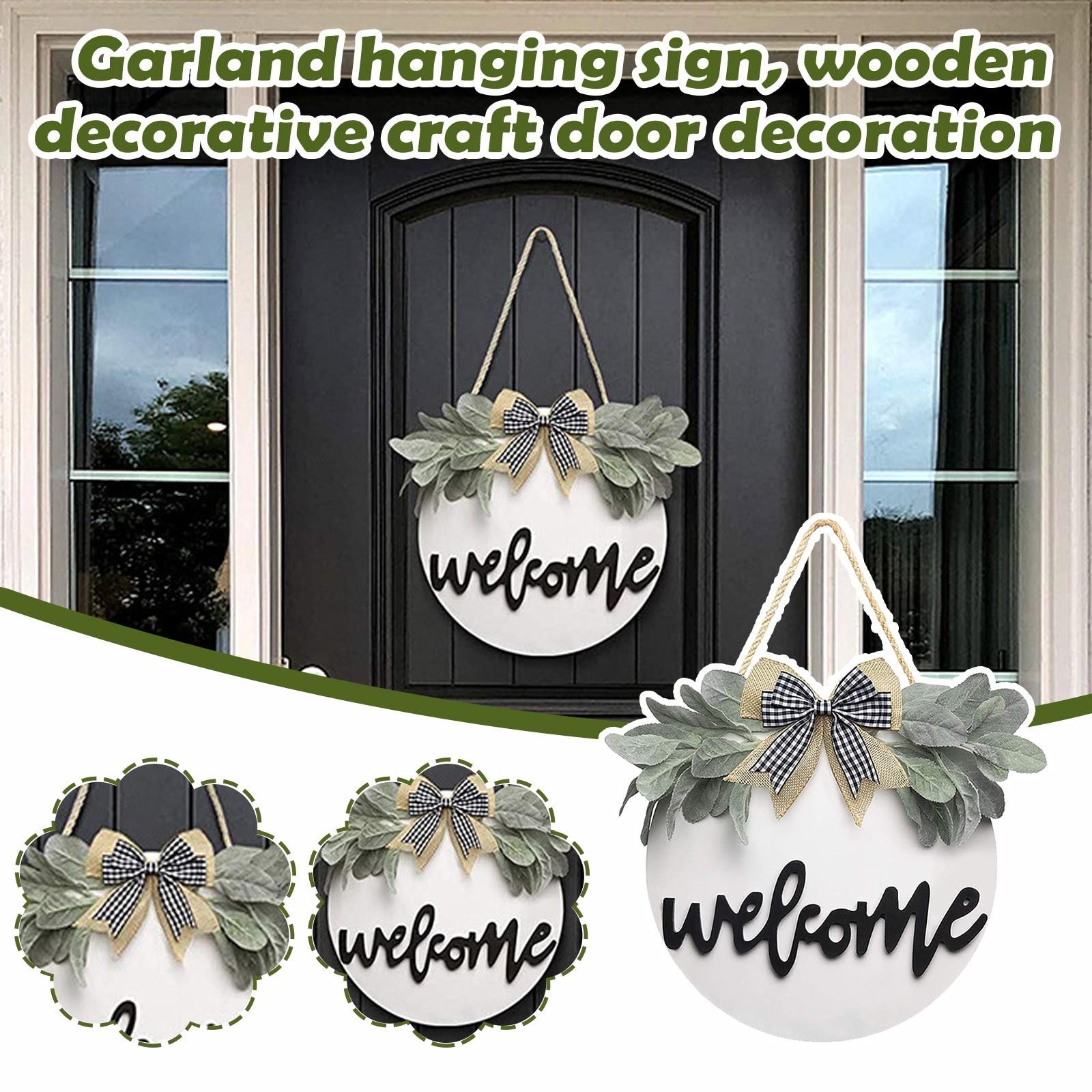 

Приветственная табличка для входной двери, вывеска для декора передней двери крыльца, подвесная на открытом воздухе One Size