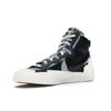 Sacai X Nike Blazer Mid Black Grey Unisex Sneakers Black-anthracite BV0072-002