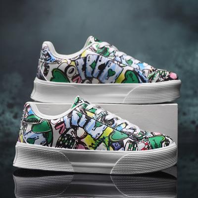 Marque tendance chaussures de couple style hip-hop chaussures de skate étudiantes résistantes à l'usure chaussures plates graffiti basses chaussures de mode