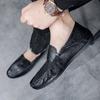 Spring New Leather Shoes Men's Soft-soled Doudou Shoes One-pedal Casual Men's Shoes Men's Shoes Low-top Stepping Men's Shoes