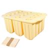 Silicone Popsicle Molds 12 Cavity DIY Ice Cream Molds with Wooden Sticks BPA-free Ice Lolly Mold Summer Kitchen Accessories