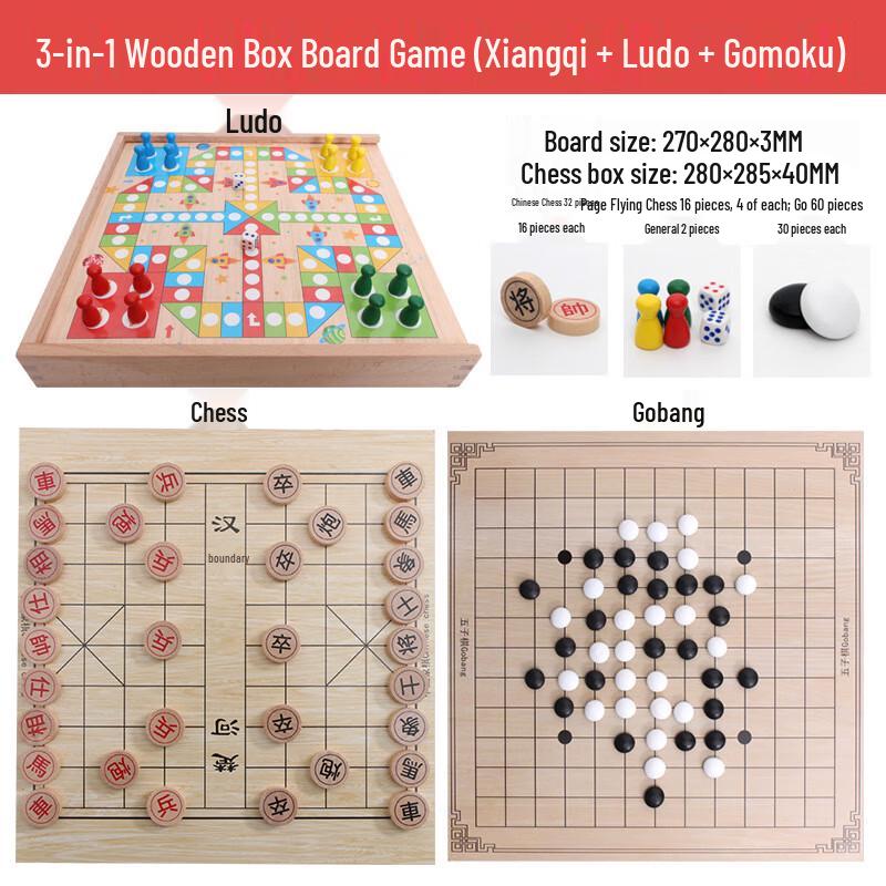 IOSN Magnetic Foldable 3-in-1 Chess Set for Kids