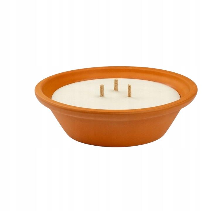2X Znicz Ceramiczny Gliniany Parafinowy Zalewany 20Cm 600G Na Grób Gliniak