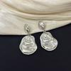 Lightweight Hammered Drop Earrings Stylish Gold/Silver Plated Drop Earrings for Women with a Modern Geometric Twist