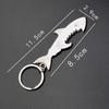 Zinc Alloy Beer Bottle Opener Keychain Shark Bottle Opener Household Bar Tools Creative Keychain Gift Multi-functional Key Chain