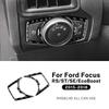 Real Soft Carbon Fiber For Ford Focus SE RS ST Focus MK3 Ecoboost 2015 2016 2017 2018 LHD RHD Car Headlight Button Accessories