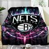 Brooklyn Basketball Team Blanket Flannel Throw for Sofa, Indoor, Camping, Living Room, Office, Chair, And Bed Soft Birthday Gift