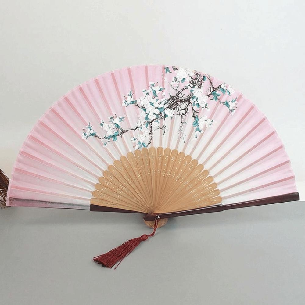 Ручной Веер Винтажный Складной Веер Цветочный Узор Веер для Танцев Классический Китайский Ручной Веер Подарок Style 4