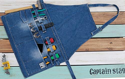 Captain Stag (CAPTAIN STAG) Outdoor Camping BBQ Field Apron Long Denim UG-3266