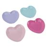 4pcs Stainless Steel Heart Shaped Makeup Palette Anti Rust  Mixing Tray for Travel