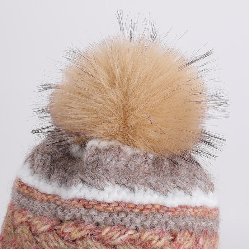Winter Warm Cap Scarf Two-Piece Velvet Thick Knitted Wool Cap Women's Outdoor Ear Protection Cap