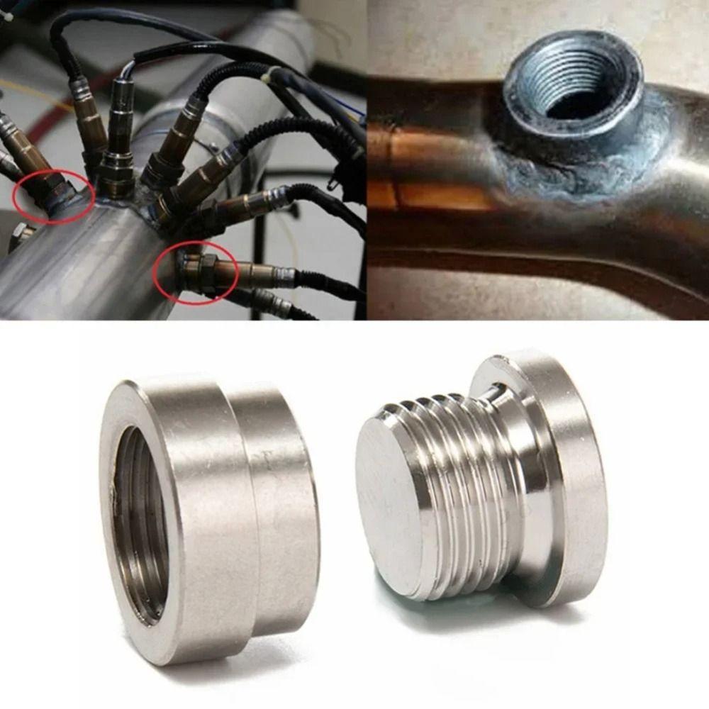 Stainless Steel O2 Sensor Plug M18 Thread Lambda Sensor Nut Oxygen Mounting Bungs  Exhaust System