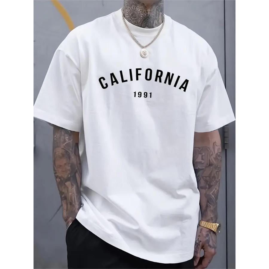 kunxia-2D Men's Fashion Graphic 1991 Printed Plaid Soft Shoulder Strap T-Shirt