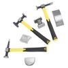 7PCS Auto Body Repair Kit Carbon Steel Heavy Duty Auto Body Hammer and Dolly Set Dent Repair Tools w