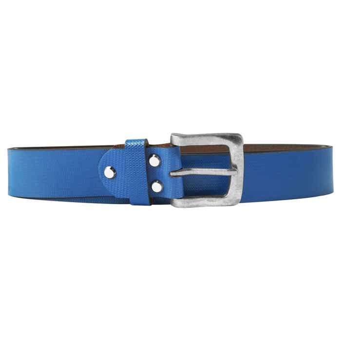 Ceinture - LEONARDO VERRELLI - Large L - Cuir véritable - Bleu - Largeur 3,8 cm