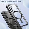 Transparent TPU Case for Samsung Galaxy S25 S24 S23 S22 S21 S20 Ultra Plus FE S24FE S24Ultra for Magsafe Charge Shockproof Cover