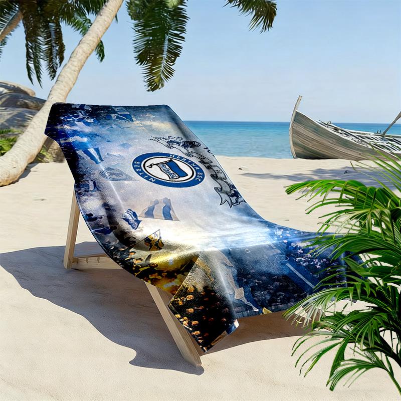 Hertha BSC Berlin Print Beach Towel, Large Soft Quick Dry Towel for Beach Camping Swimming
