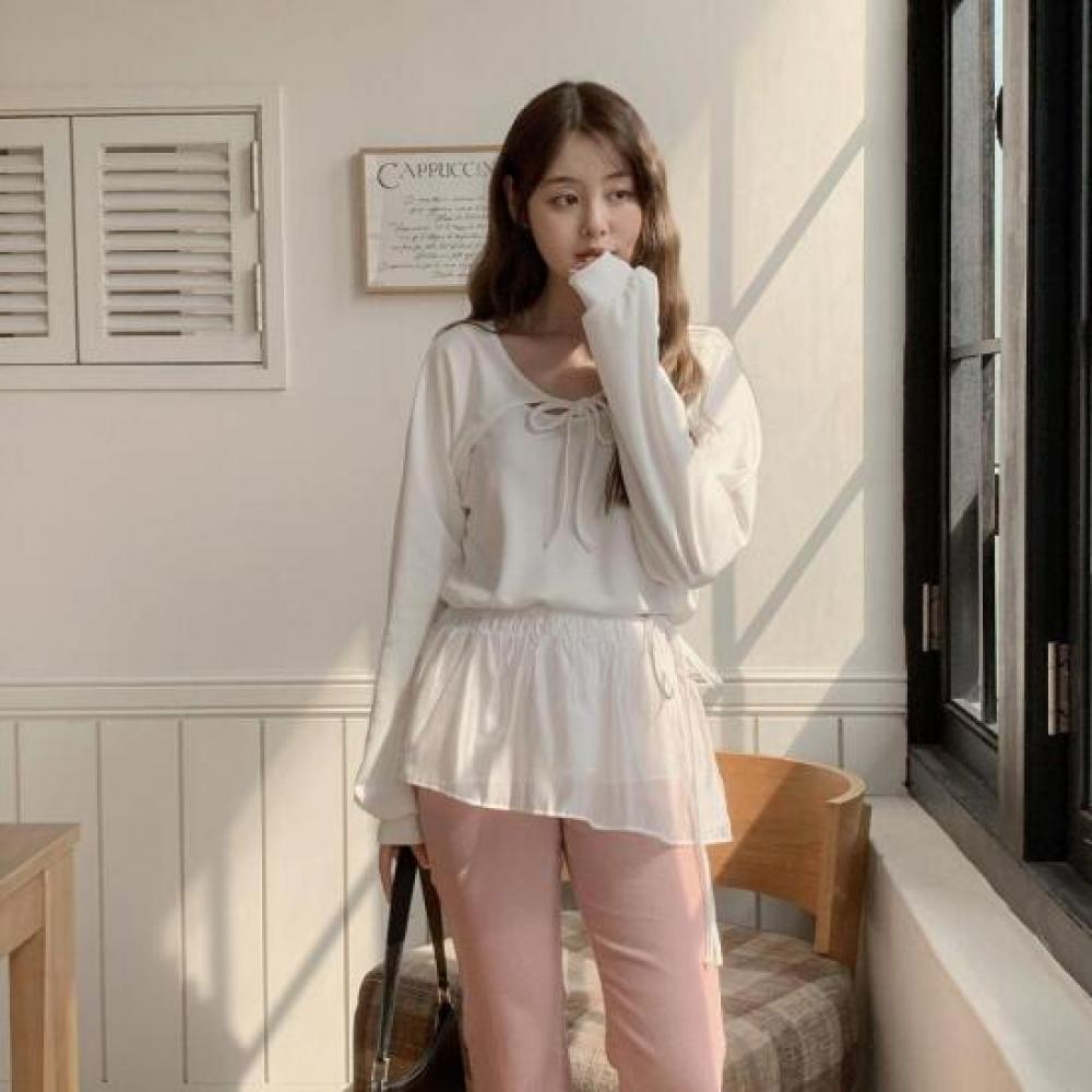 New Arrivals Open Run Women Sheer Waistbelt Asymmetrical Layered Mini Skirt