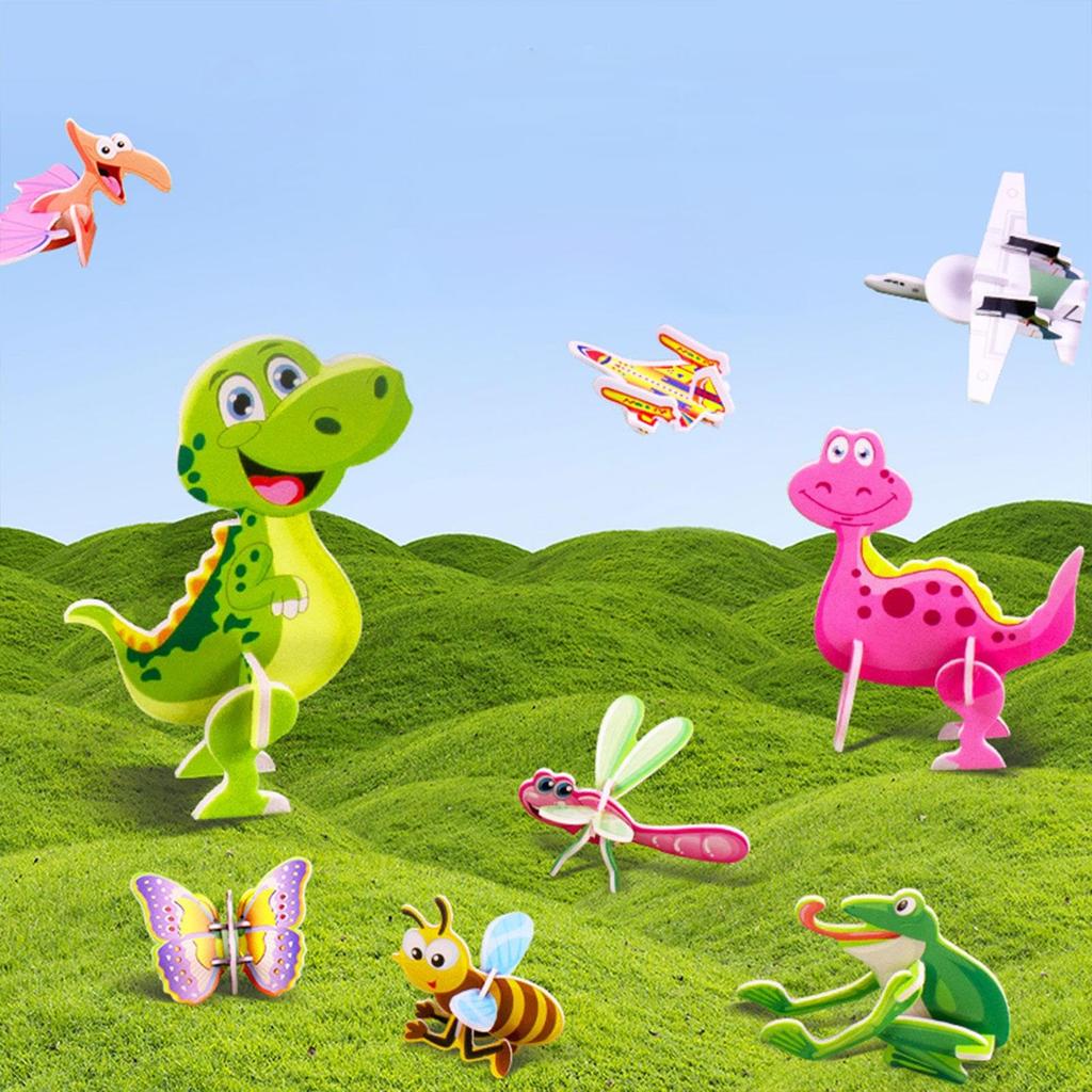 25 Educational 3D Cartoon Puzzles, New Children's Toys 3D Puzzles, 3D Puzzle Educational Toys, DIY 3D Puzzle Cartoon Animal Learning Toys.