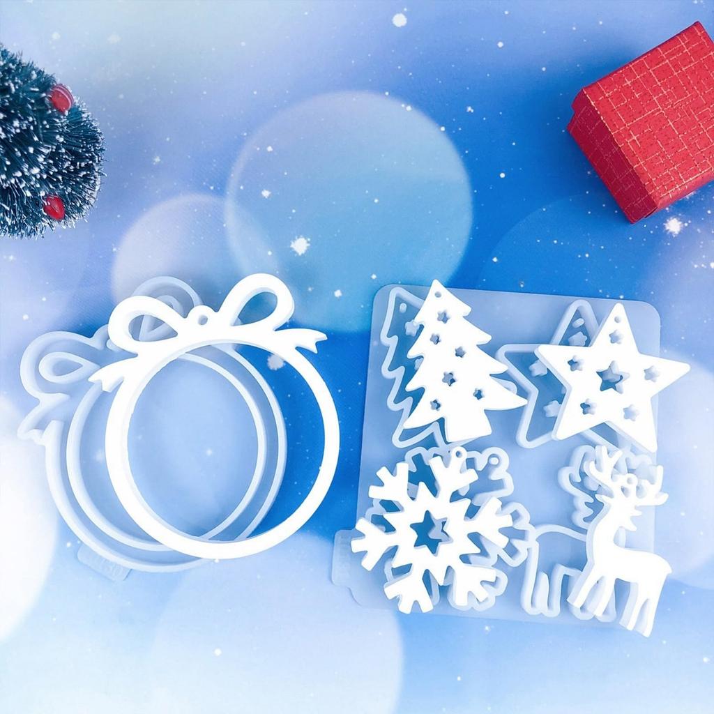 Silikonová forma odlévací forma, Silikonová forma vánoční přívěsek, Silikonová forma odlévací přívěsek, Sádrová forma pro odlévání