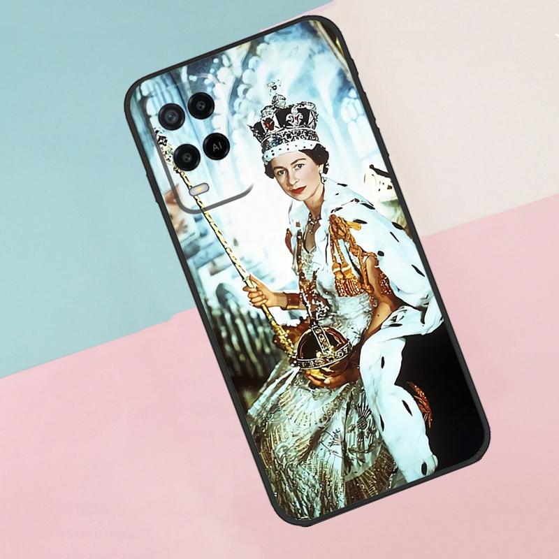 England Queen Elizabeth II For Oppo A16 A76 A96 A15 A80 A60 A40 A94 A54 A98 A78 A18 A38 A58 A17 A77 A74 A57S Phone Case