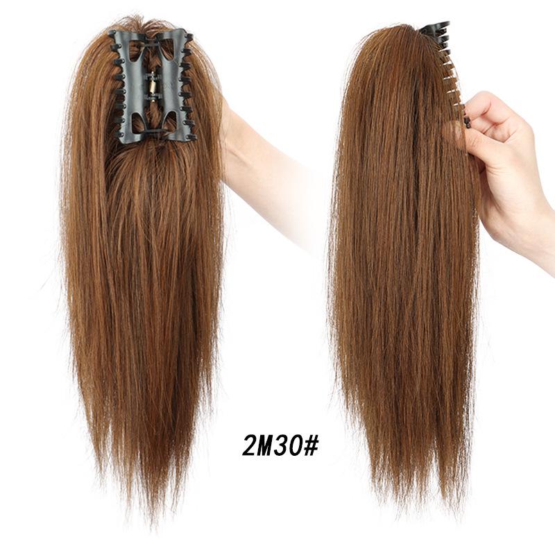 Women's Cross-Border Claw Clip Waterfall Ponytail Wig, 35cm, Volume-Boost High Crown