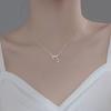 Blingbling Crystal Diamante Bowknot Necklace Clavicle Chain Gifts for Girls Present Sexy Diamante Clavicle Chain