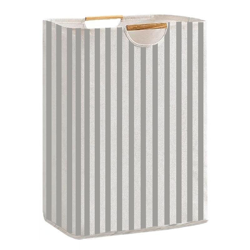 Foldable Laundry Hamper Basket with Handles Large Linen Fabric Collapsible Storage Bin for Clothes, Toys Organizer for Bathroom