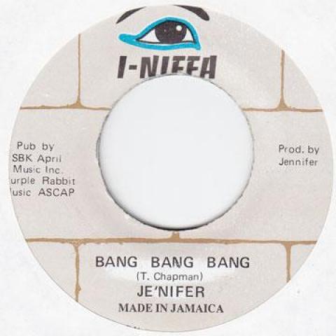 

7inch Record JENIFER / CULTURE BROWN - Bang Bang Bang / Bang Bang Bang (DJ I Niffa 1990 Jamaica Reggae, Ska & Dub
