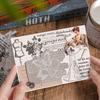 Vintage Tracing Paper Stickers - 20pcs Semi-Transparent English Decals for Journal & Scrapbooking
