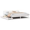 Solid Wood Bed without Mattress White 200x200 cm Pine Wood