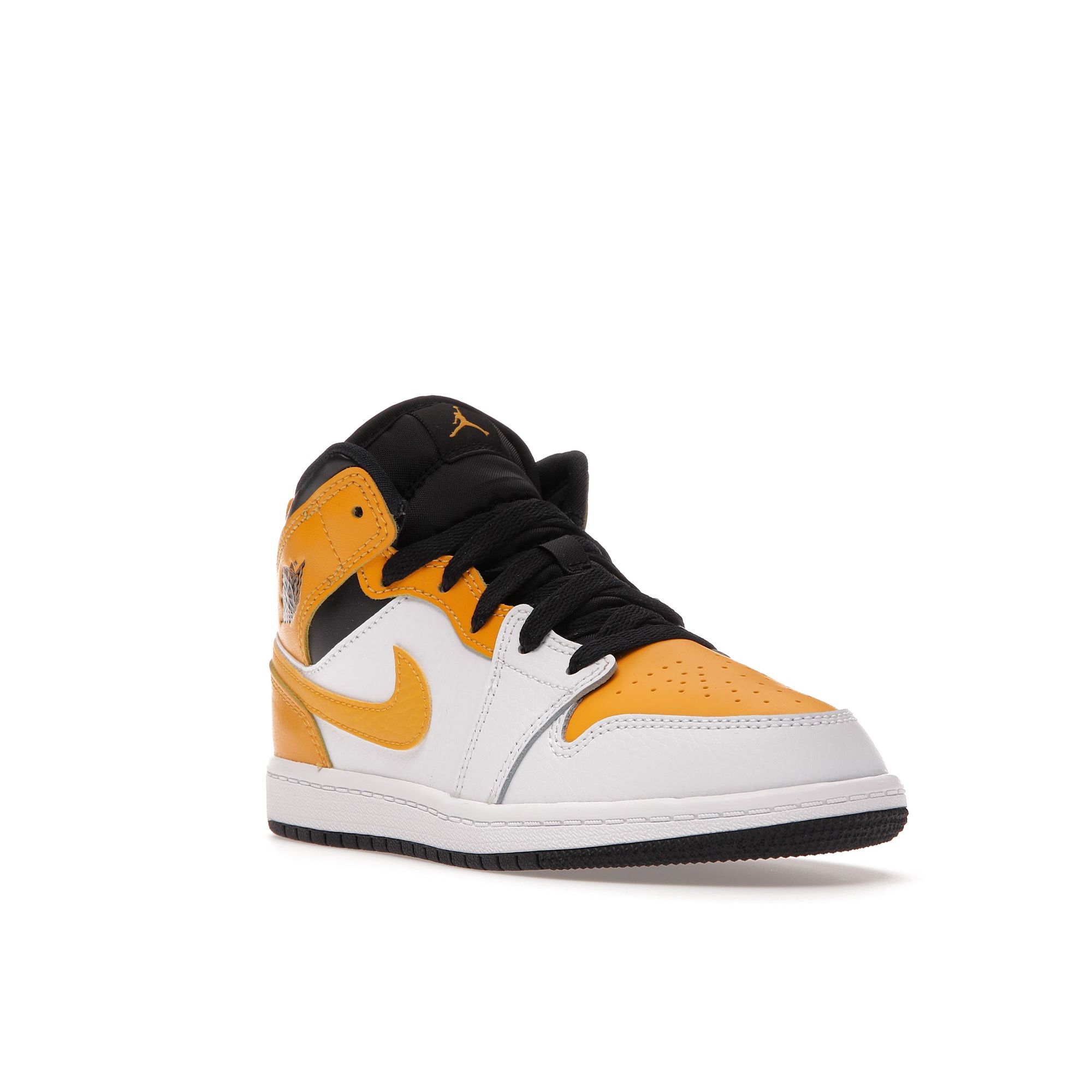 Кроссовки Air Jordan 1 Mid PS University Gold Kids Белый Черный 640734-170 31 — фото 2