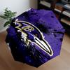 Football Ravens Logo Umbrella 8-Frame for Travel, Camping, Casual Lightweight Portable Umbrella, Essential for Every Family Holidays Gift