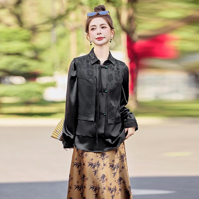 

2025 Women s Spring Retro Chinese-Style Vest Top HF25801-1 M (90-120 Jin)