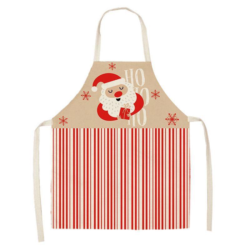 Christmas Apron New Creative Printed Polyester Apron Holiday Decoration Party Home Kitchen Anti-fouling Apron
