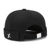 Casquette Dôme Melon Vintage Métal Logo X Casquettes Melon Décontractées Chapeau sans Bord pour Loisirs Streetwear