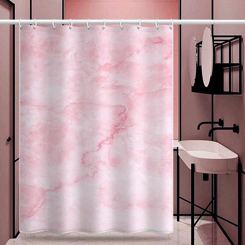 Bathroom Thickened Waterproof Curtain Mildew Proof Shower Curtain Shower Partition Curtain Shower Curtain Bathroom Curtain Free Perforation