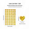 Valentine's Day Laser Heart Self-Adhesive Stickers for DIY Decorations