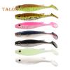 3Pcs 7.5CM/2.6G Soft Fishing Lure with Glitter Paddle Tail Realistic Bionic Colorful Silicone Artificial Bait Freshwater Saltwater Fishing