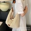 Woven Hollow Bag Women's 2025 New Spring and Summer Seaside Vacation Travel Tote Bag Beach Bag Shoulder Armpit Bag
