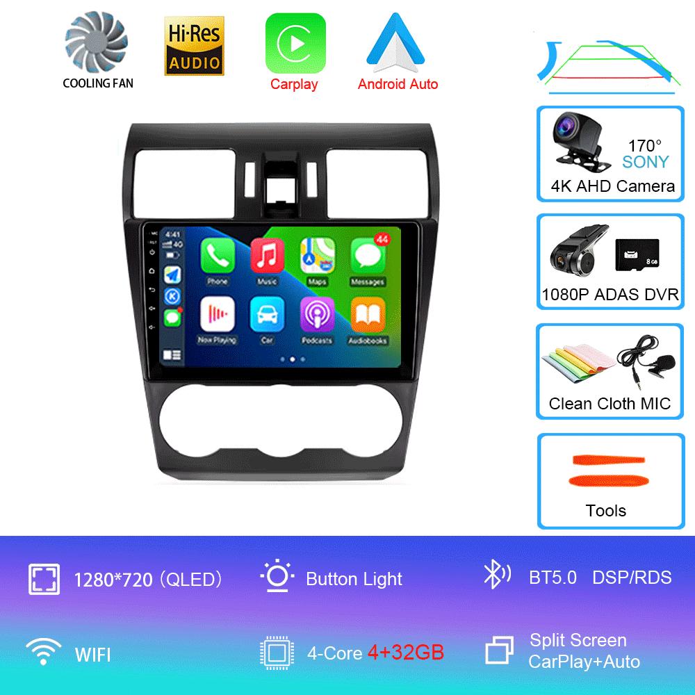Car Radio Android 14 Carplay Multimedia Player For Subaru Forester 4 SJ XV WRX 2012- 2015 2018 Autoradio GPS Stereo Head Unit