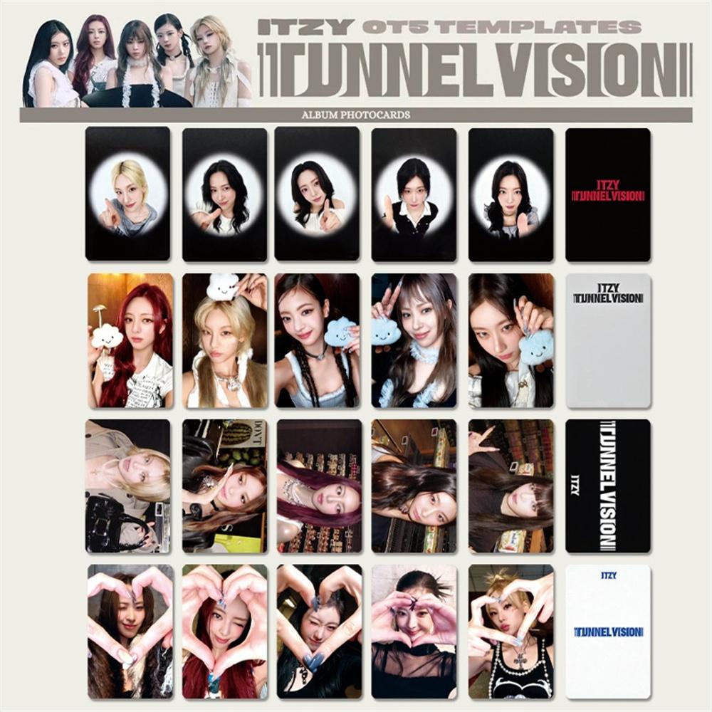 5Pcs KPOP ITZY New Album TUNNEL VISION HD Photocards Double Sides LOMO Cards YEJI Lia Ryujin Chaeryeong Yuna Postcard Fans Gift