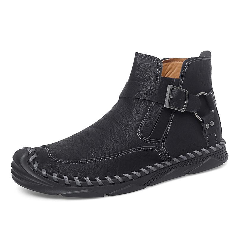 Trendy Men s Winter 2025 High-Top Martin Boots: Casual Motorcycle Workwear Handmade Fashion 47