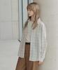LEFTSEOUL Seersucker Oversized Check Shirt [Mint]